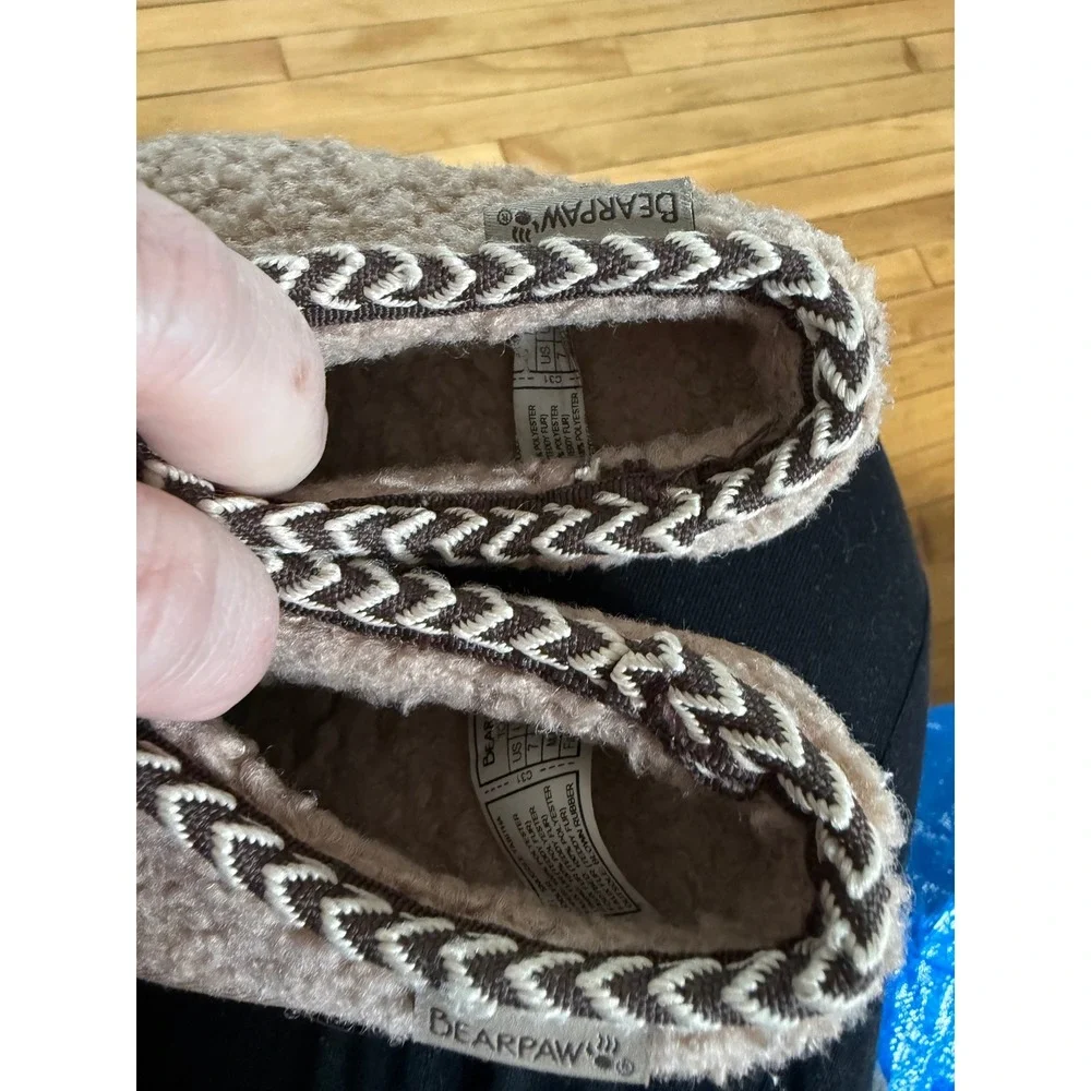 Bearpaw Snuggle Tabitha girls faux‎ fur slip on slippers